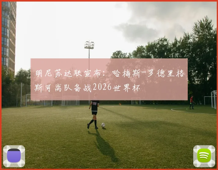 明尼苏达联宣布：哈梅斯-罗德里格斯可离队备战2026世界杯